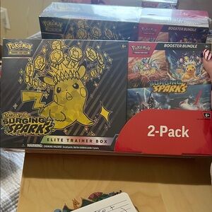 Pokemon Surging Sparks Elite Trainer Box and Booster Bundle 2-Pack